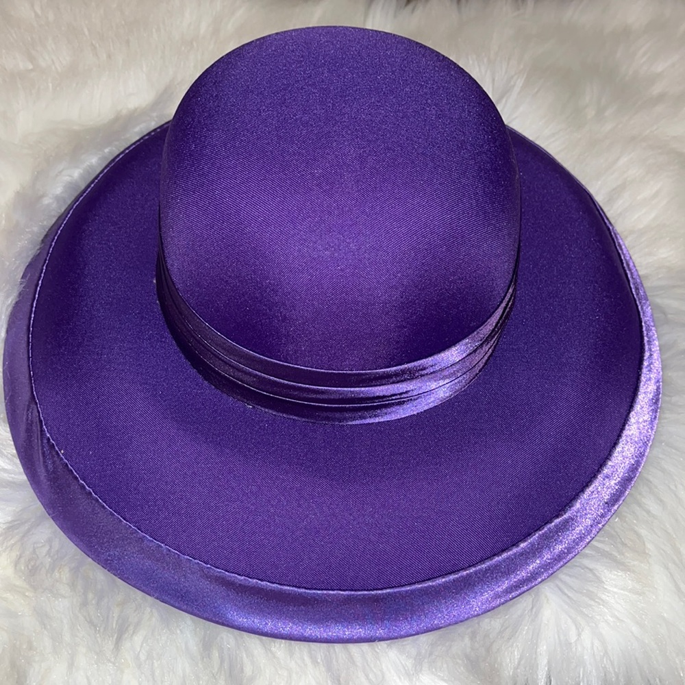 Round Purple Ribbon Hat